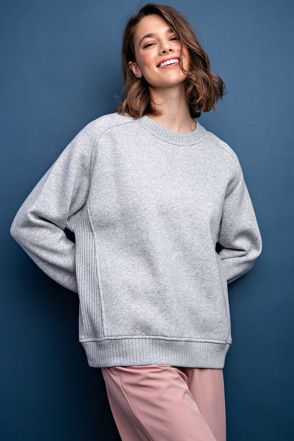 French Terry Crew Neck Sweatshirt