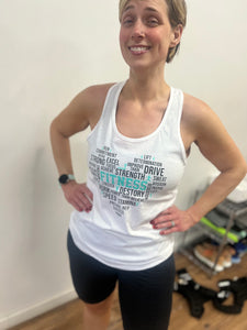 "Fitness" Heart Racerback Tank