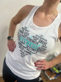 "Fitness" Heart Racerback Tank