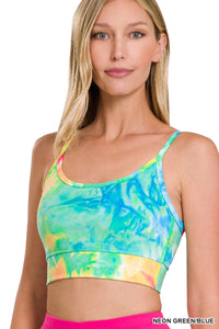 Tie Dye Adjustable Strap Bra