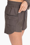 Nylon Blend Active Cargo Shorts