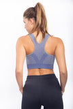 Gridlock Print Racerback Sports Bra