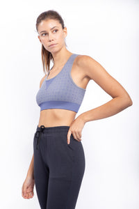 Gridlock Print Racerback Sports Bra