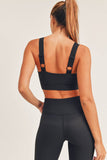 Micro Ribbed Lycra-Blend Sports Bra