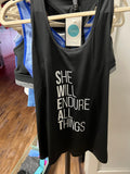 Motivational Decorated Knot Back Tank